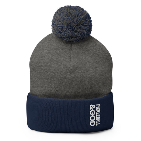 Pickleball &GOD Pom-Pom Beanie